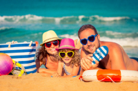 Familie am Strand